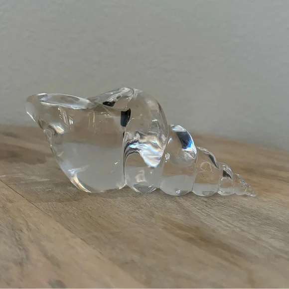 Vintage Saint Louis France Crystal Shell Paperweight - Picture 9 of 10